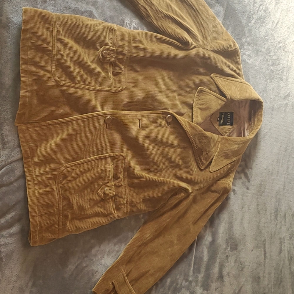 All Weather Wear faux fur lined corduroy coat XL size 42 golden brown